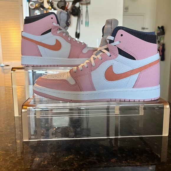AIR JORDAN WOMEN'S JORDAN 1 HIGH ZOOM 'Pink Glaze' BRAND NEW!!! - Picture 8 of 11